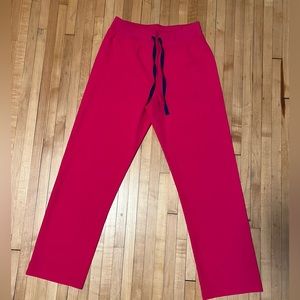 Figs Scrub Bottoms: Ultra Rose Livingston High Waisted - Basic Scrub Pants